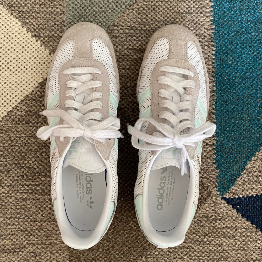 Adidas Sambas OG Gray and Mint Size 9.5